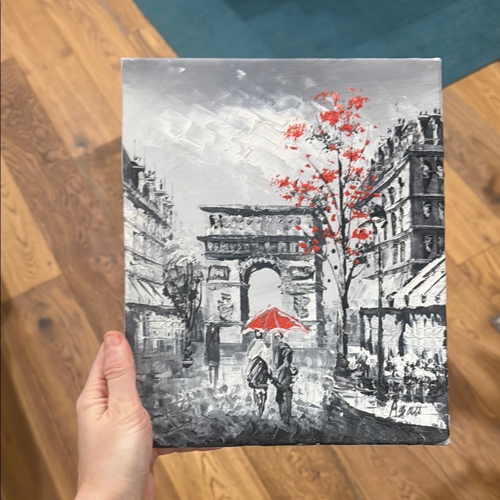 Authentic Arc de Triomphe original painting from France